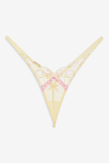 For Love and Lemons - Sunny Bouquet Thong Panty - Multi Yellow