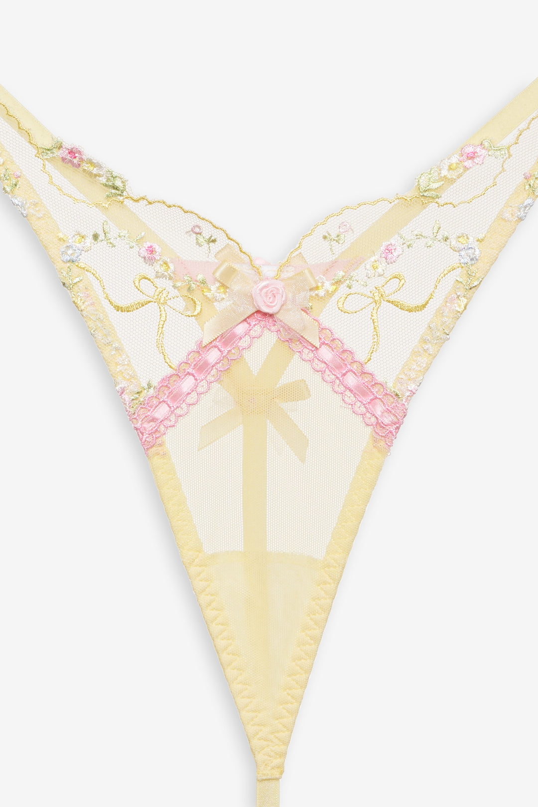 For Love and Lemons - Sunny Bouquet Thong Panty - Multi Yellow