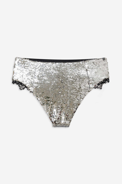 For Love and Lemons - Maia High-waist Panty - Silver