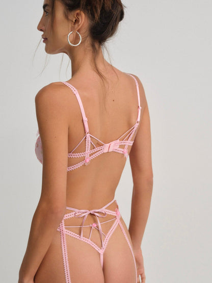 For Love and Lemons - Dainty Daphne Garter Belt - Pink
