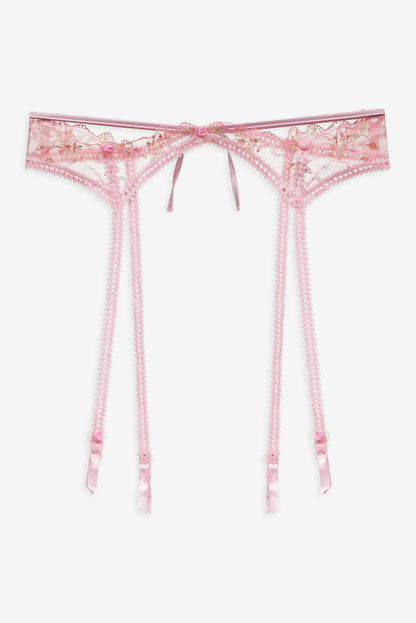 For Love and Lemons - Dainty Daphne Garter Belt - Pink