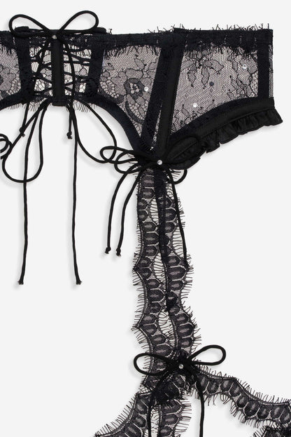 For Love and Lemons - Sonja Garter Belt - Black
