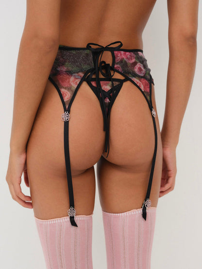 For Love and Lemons - Ciara Garter Belt - Black