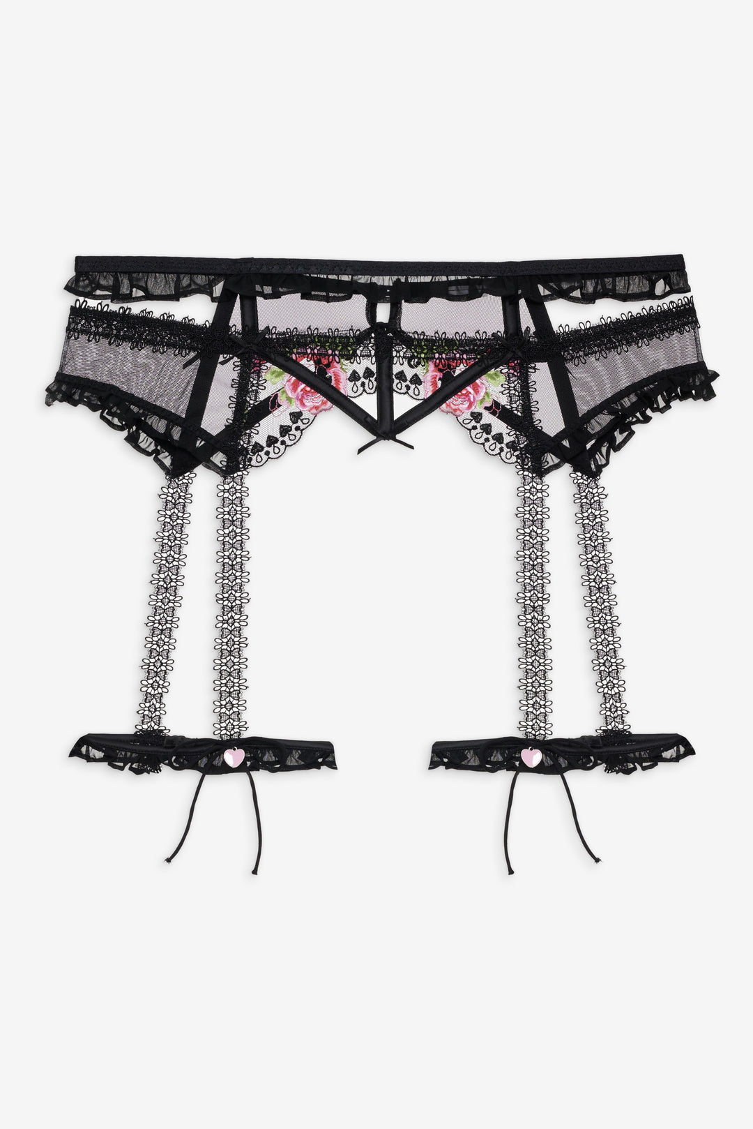 For Love and Lemons - Love Garden Garter Belt - Black