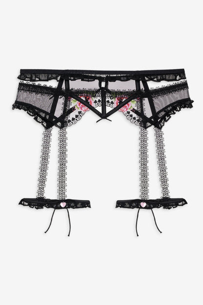 For Love and Lemons - Love Garden Garter Belt - Black