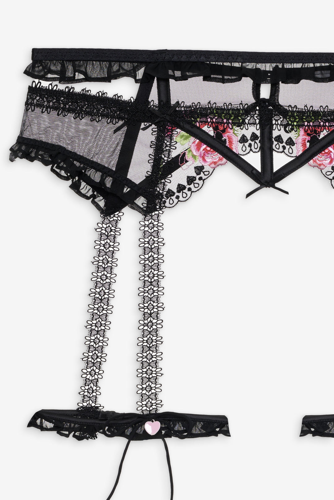 For Love and Lemons - Love Garden Garter Belt - Black