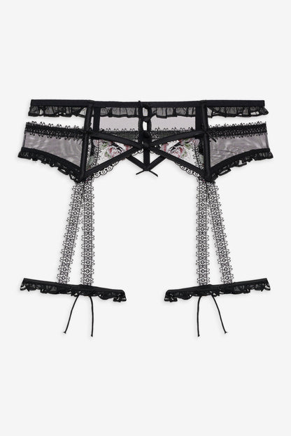 For Love and Lemons - Love Garden Garter Belt - Black