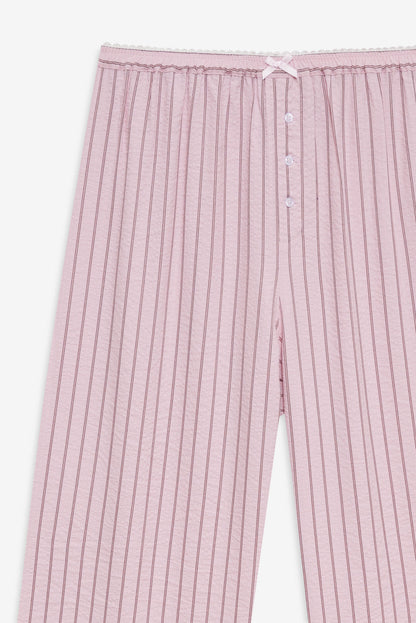 For Love and Lemons - Mindy Wide Leg Pant - Pink