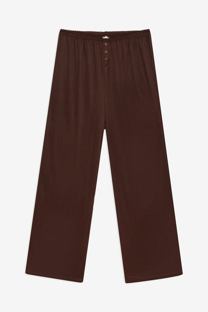 For Love and Lemons - Elliana Wide Leg Pant - Chocolate
