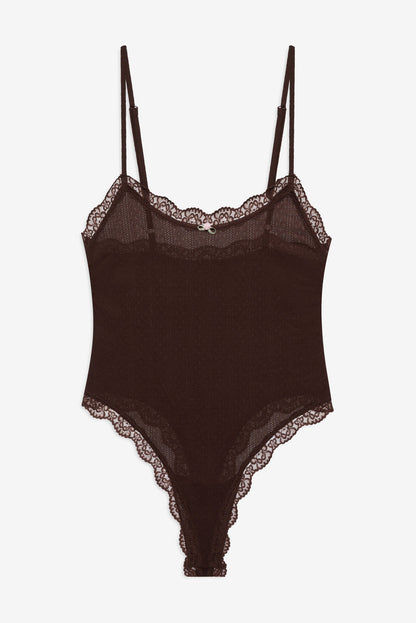 For Love and Lemons - Elliana Bodysuit - Chocolate