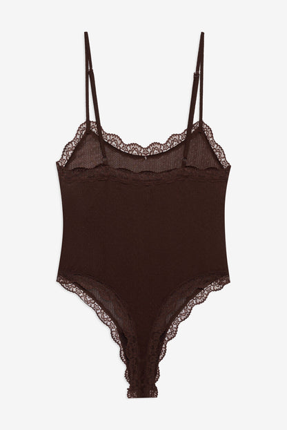 For Love and Lemons - Elliana Bodysuit - Chocolate