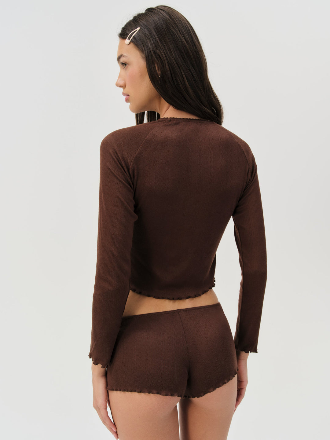 For Love and Lemons - Elliana Sleep Short - Chocolate