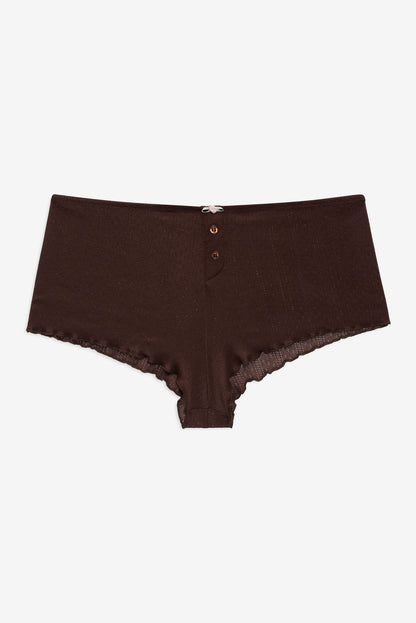 For Love and Lemons - Elliana Sleep Short - Chocolate