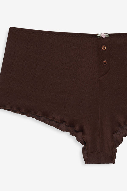 For Love and Lemons - Elliana Sleep Short - Chocolate