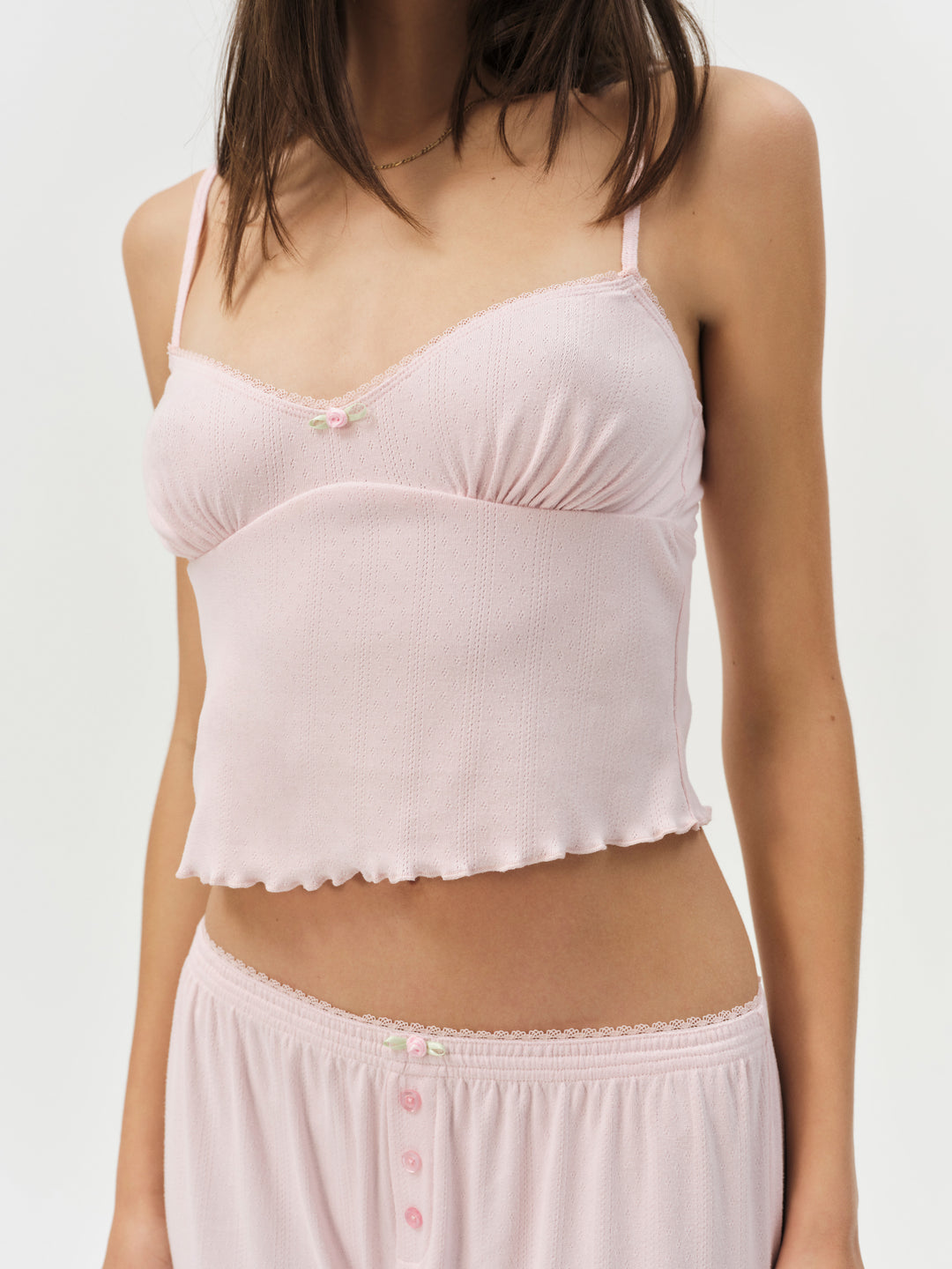 For Love and Lemons - Elliana Sleep Top - Dusty Pink