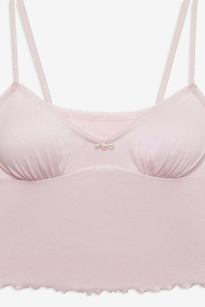 For Love and Lemons - Elliana Sleep Top - Dusty Pink