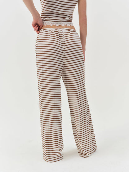 For Love and Lemons - Bella Wide Leg Pant - Brown