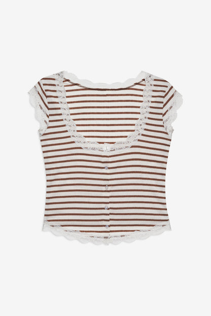 For Love and Lemons - Bella Sleep Top - Brown