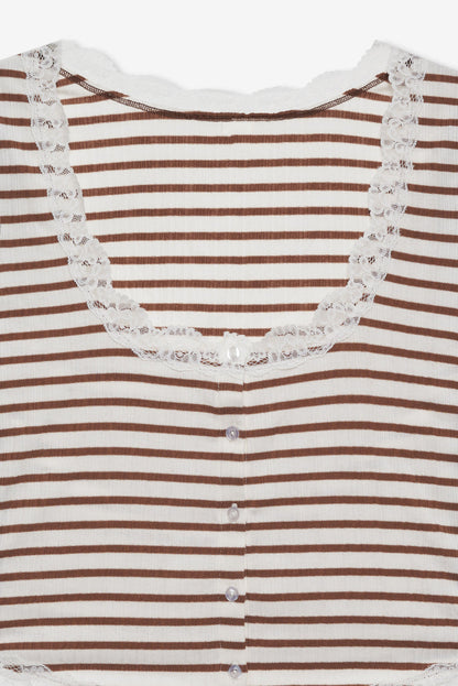 For Love and Lemons - Bella Sleep Top - Brown
