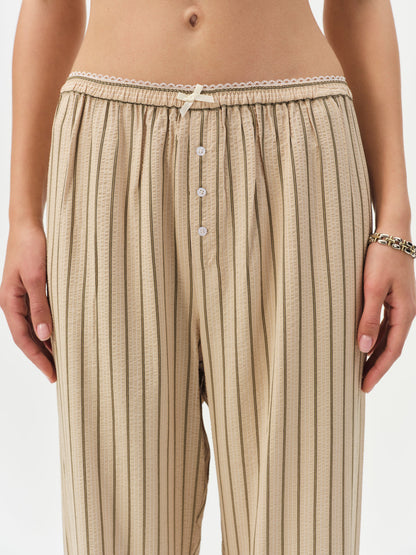 For Love and Lemons - Mindy Wide Leg Pant - Brown