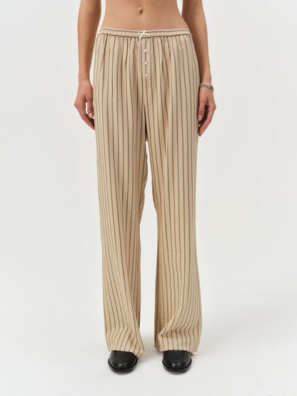 For Love and Lemons - Mindy Wide Leg Pant - Brown