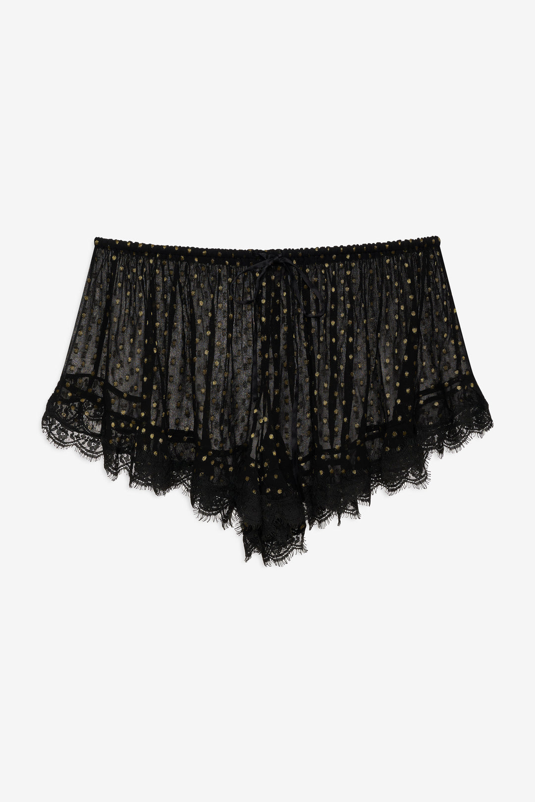 For Love and Lemons - Liz Lurex Dot Short - Black