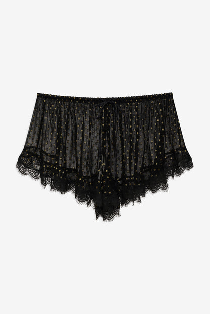 For Love and Lemons - Liz Lurex Dot Short - Black