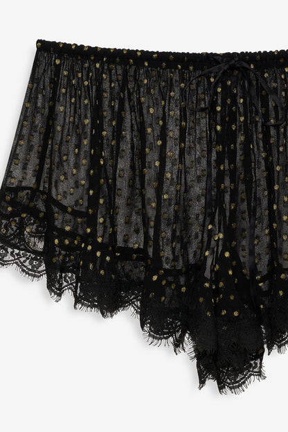 For Love and Lemons - Liz Lurex Dot Short - Black