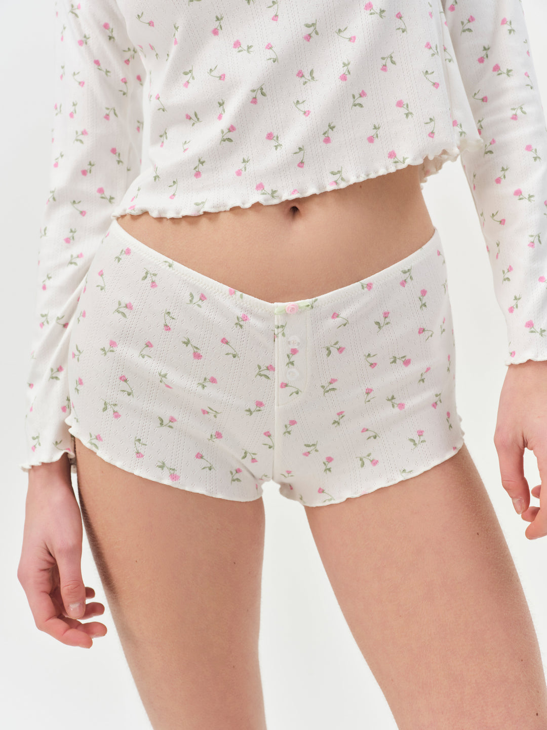 For Love and Lemons - Elliana Sleep Short - White