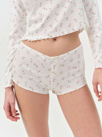 For Love and Lemons - Elliana Sleep Short - White