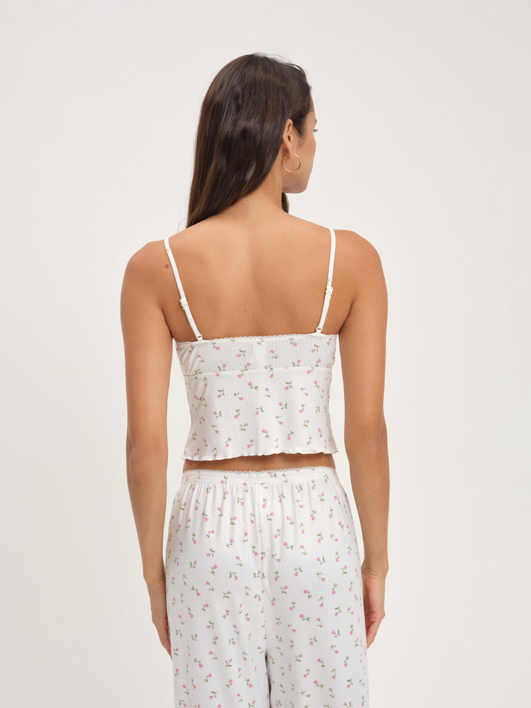 For Love and Lemons - Elliana Sleep Top - White