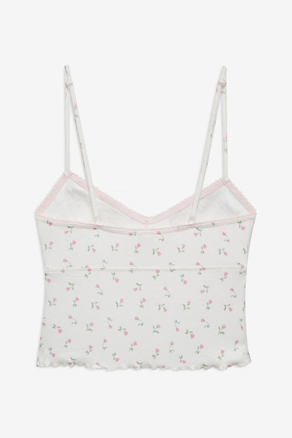For Love and Lemons - Elliana Sleep Top - White