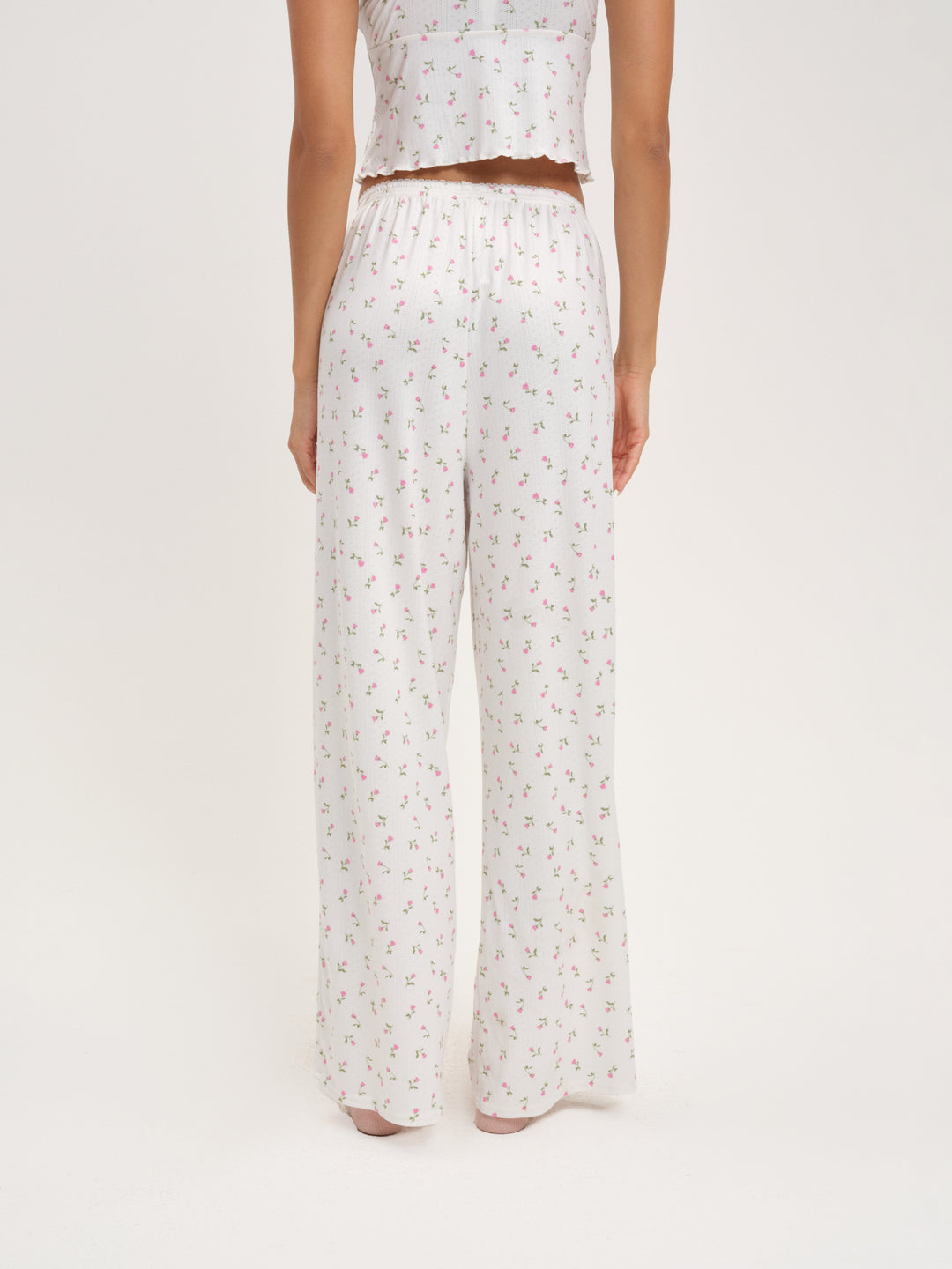 For Love and Lemons - Elliana Wide Leg Pant - White