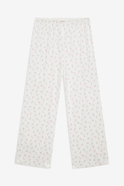 For Love and Lemons - Elliana Wide Leg Pant - White