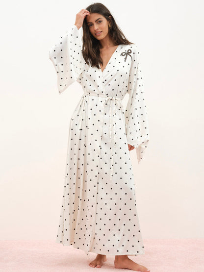 For Love and Lemons - Lady Dot Robe - Cream