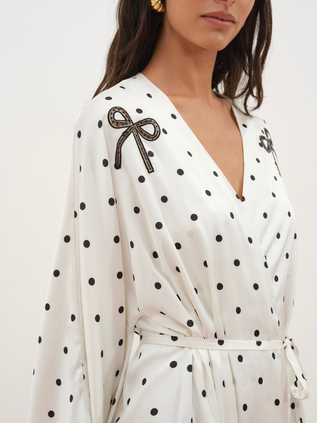 For Love and Lemons - Lady Dot Robe - Cream