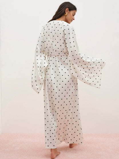 For Love and Lemons - Lady Dot Robe - Cream