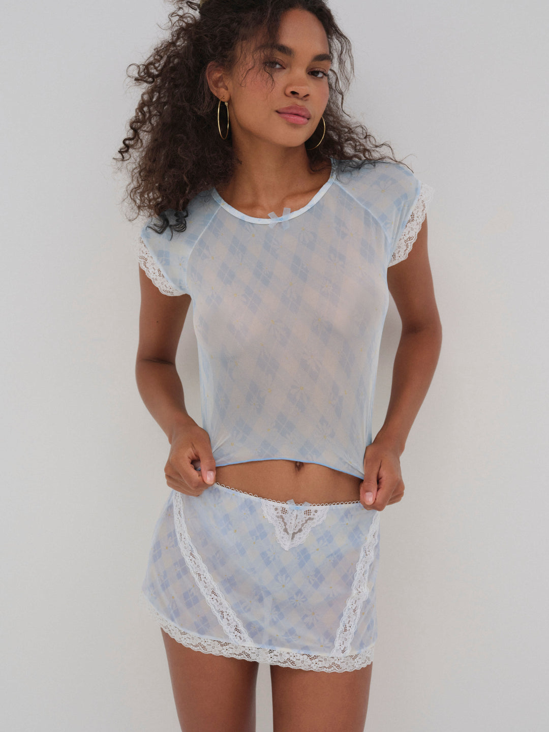 For Love and Lemons - Dee Dee Daisy Tee - Blue