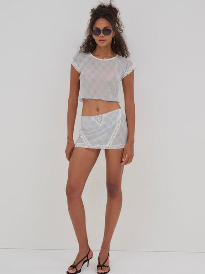 For Love and Lemons - Dee Dee Daisy Tee - Blue