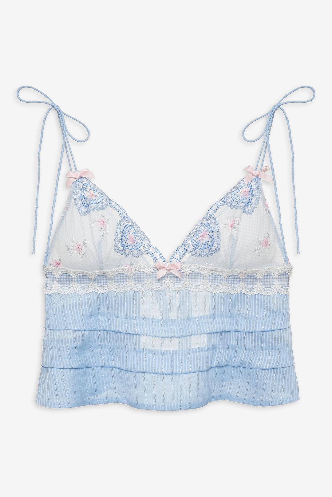 For Love and Lemons - Dainty Doily Sleep Top - Blue