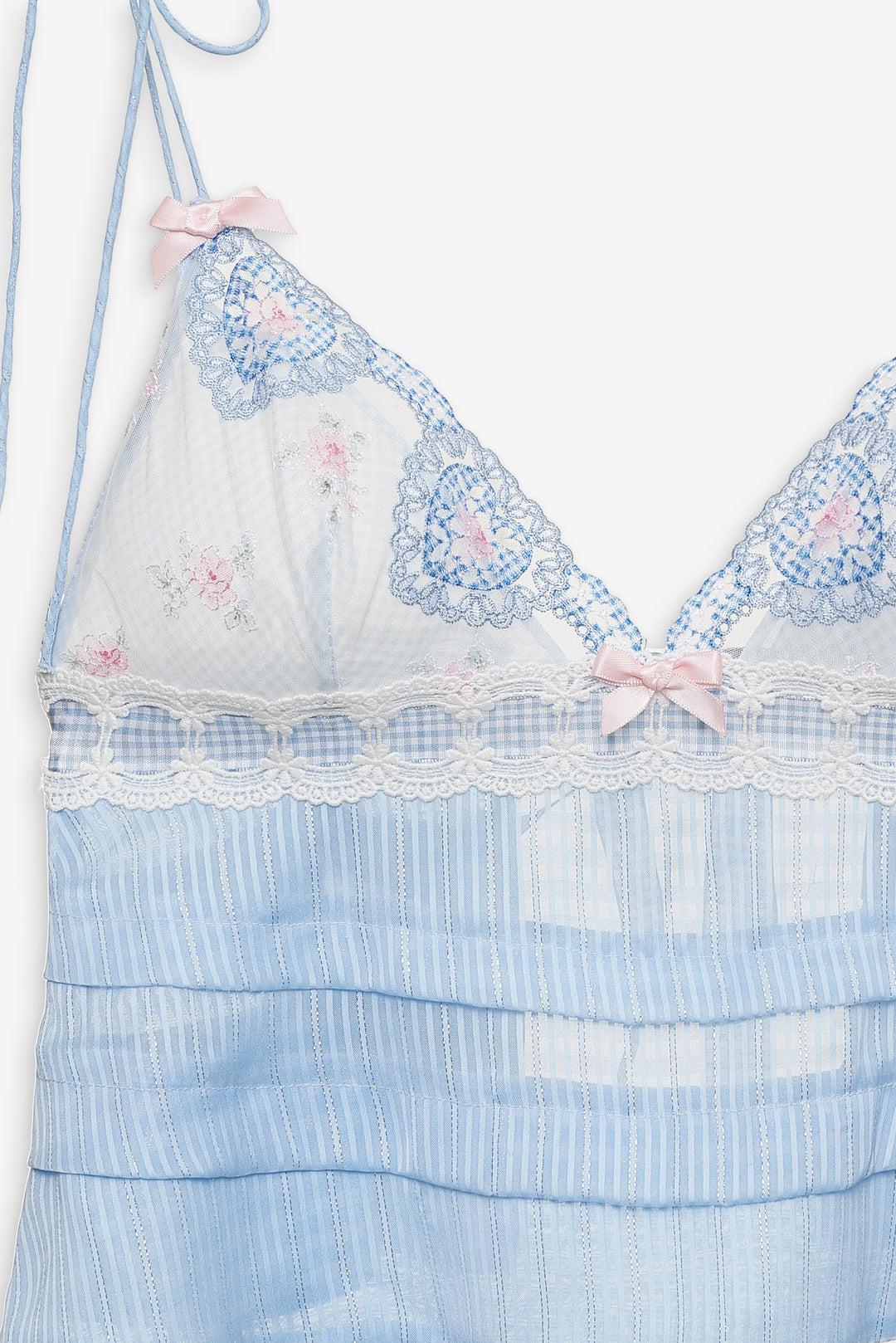 For Love and Lemons - Dainty Doily Sleep Top - Blue