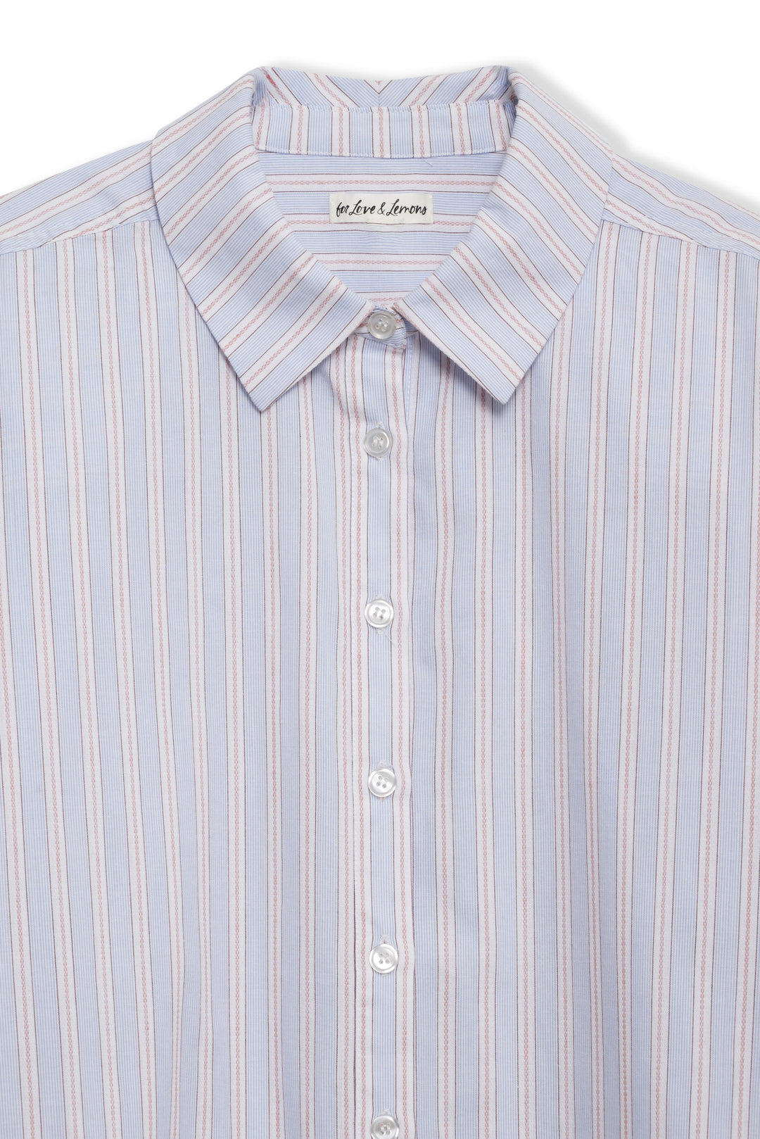 For Love and Lemons - Lakeside Stripe Button Down Top - Blue