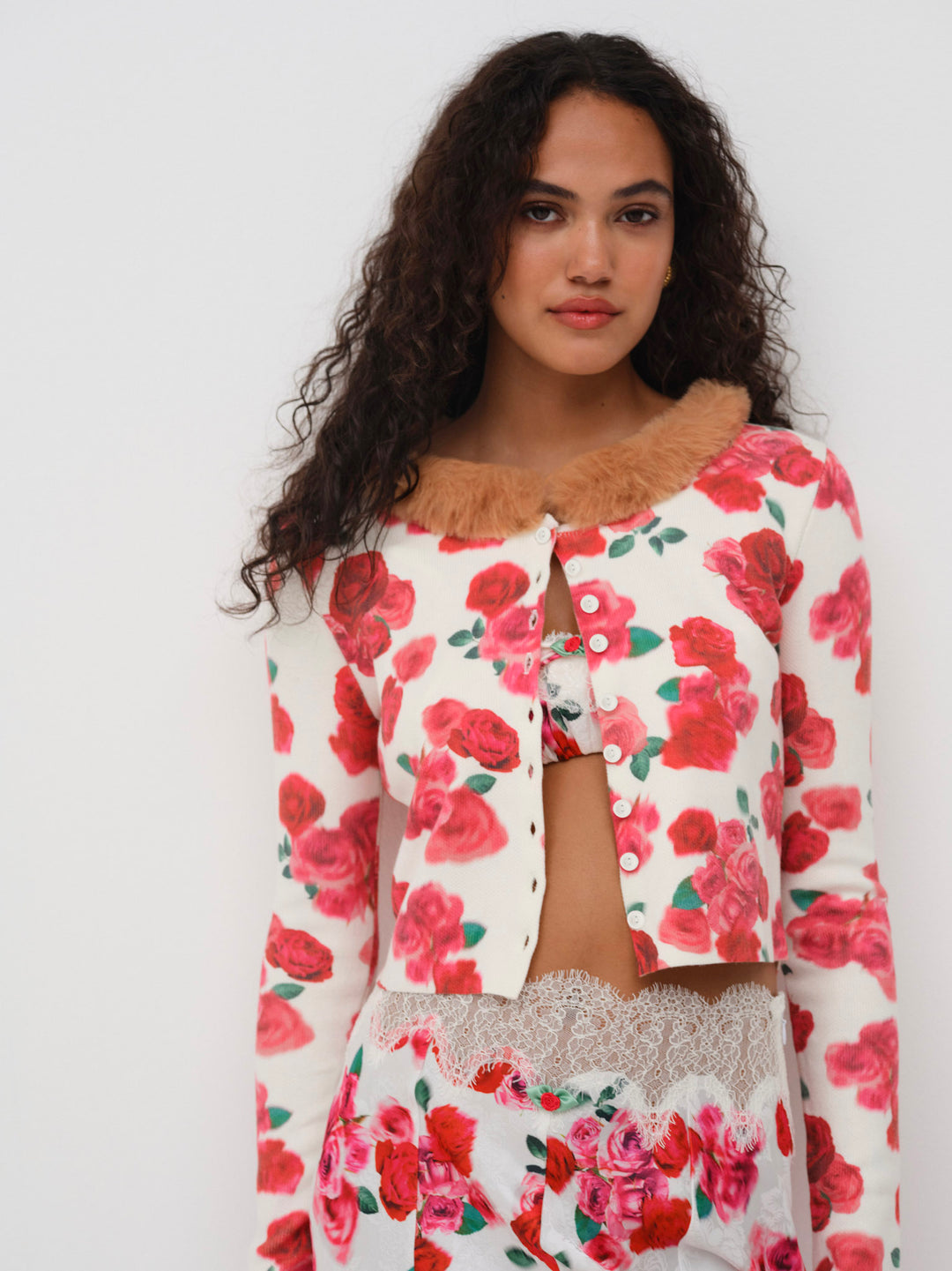 For Love and Lemons - Carol Cardigan - Red