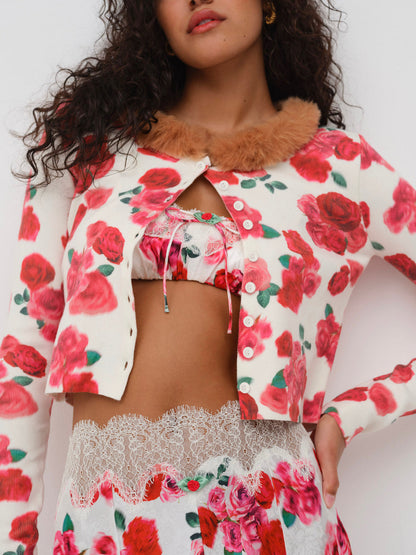For Love and Lemons - Carol Cardigan - Red