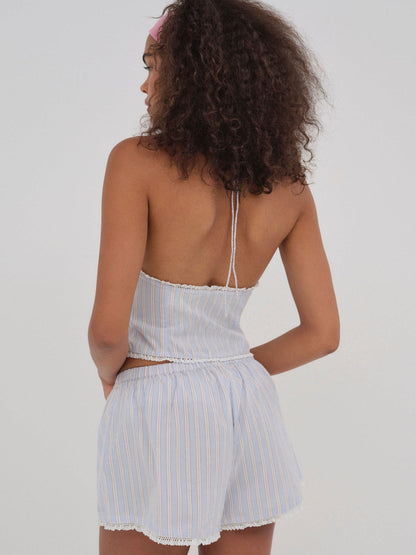 For Love and Lemons - Lakeside Stripe Top - Blue