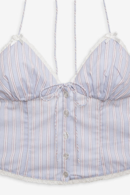 For Love and Lemons - Lakeside Stripe Top - Blue