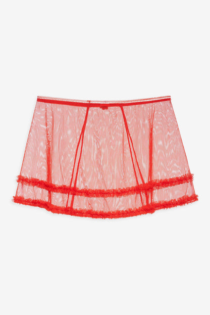 For Love and Lemons - Gene Slip Skirt - Red