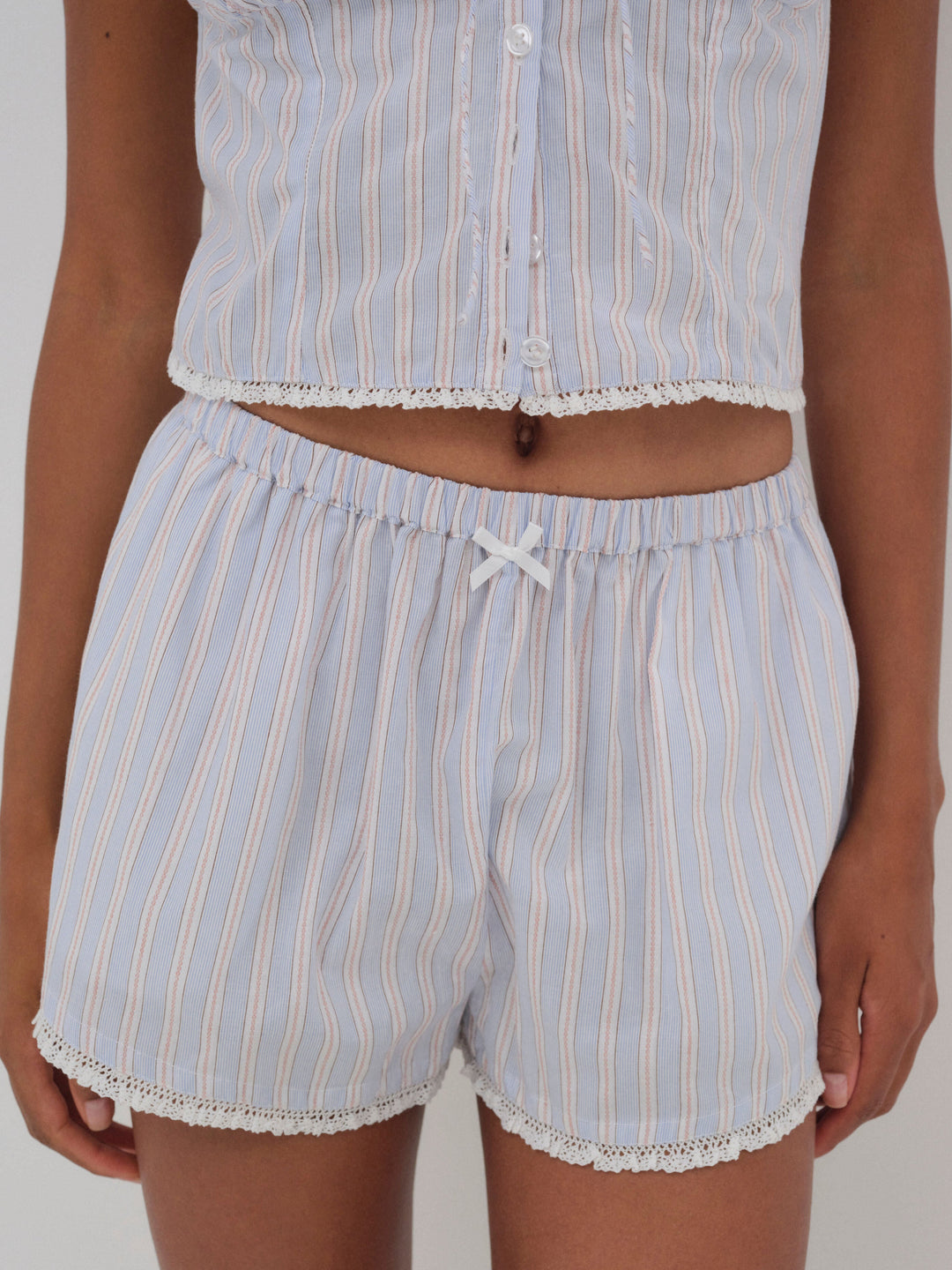 For Love and Lemons - Lakeside Stripe Short - Blue