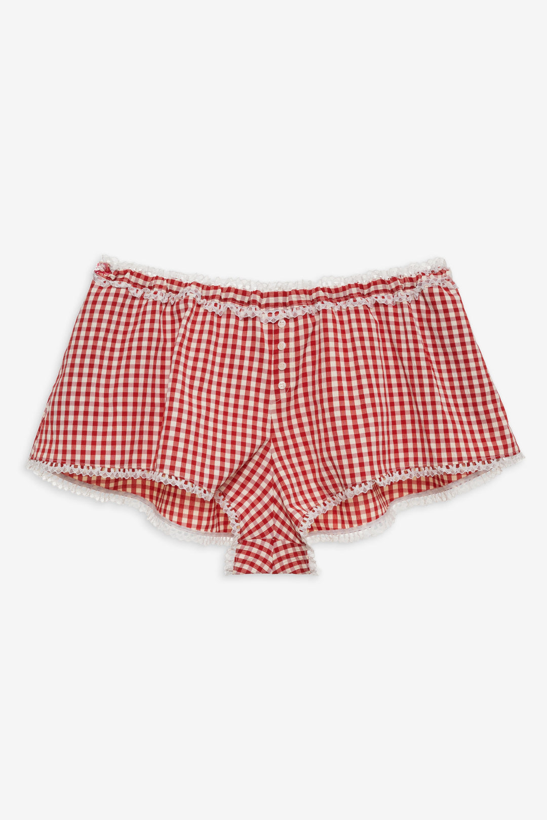 For Love and Lemons - Scotch Bonnet Gingham Short - Red
