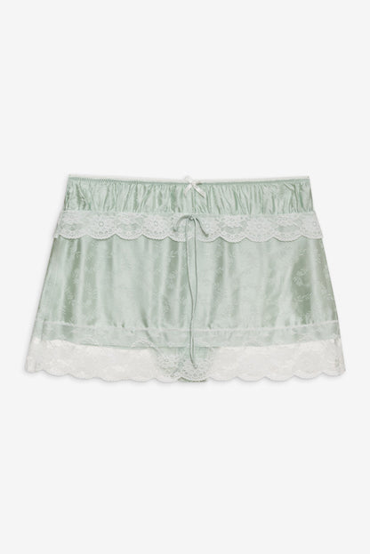 For Love and Lemons - Mint Twist Jacquard Mini Skirt - Mint